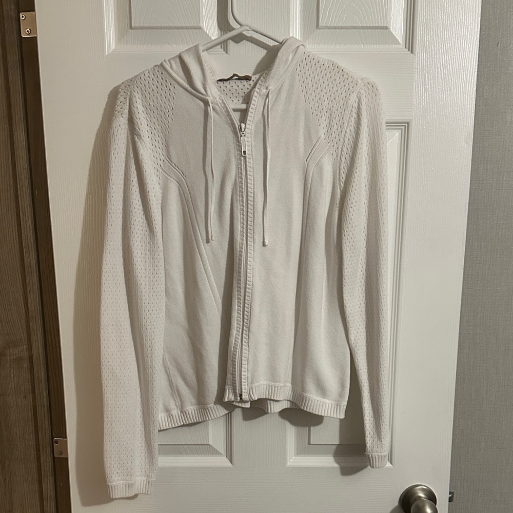 White sweater hoodie